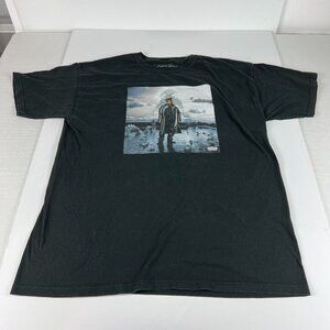 Juice Wrld Fighting Demons Album Cover Shirt Adult Extra Large Black Faded Tee